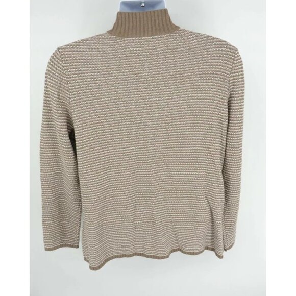 Karen Scott Women's Zip PXL Chestnut Cardigan Sweater NWT $49.50 - Picture 4 of 5